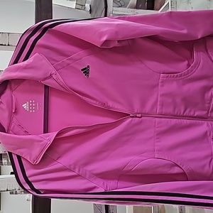 Adidas pink zip up